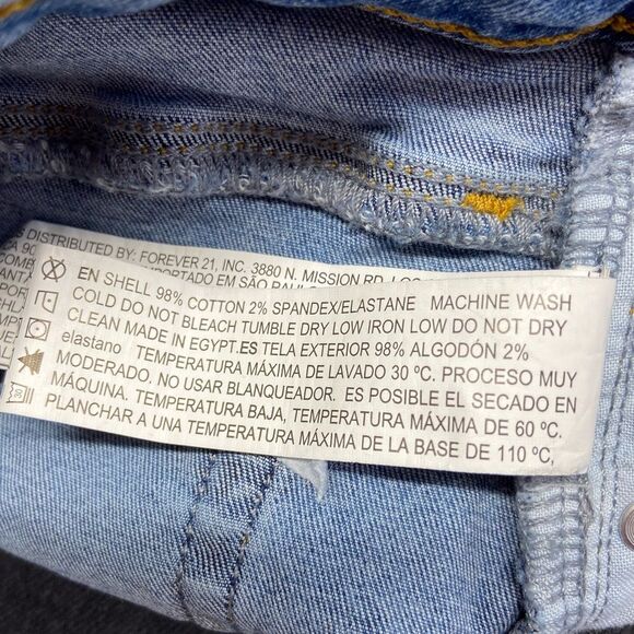 Forever 21 High Rise Stretch Distressed Skinny Jeans Size 31 - Picture 7 of 7